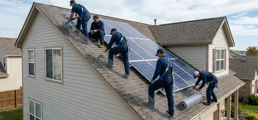 Pigeon Wire for Solar Panels in Wixom